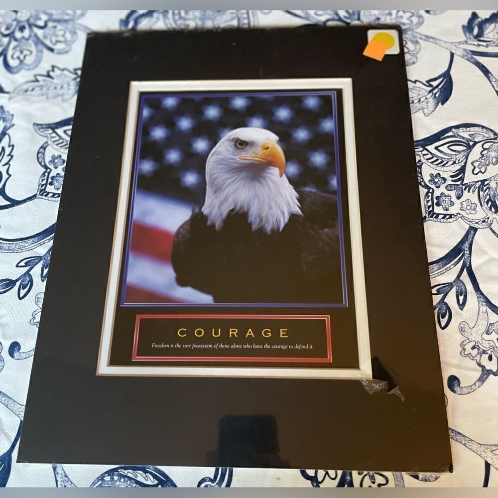 NEW! COURAGE Contemporary & Photo Poster Motivational 11” x 14” Matted NWT